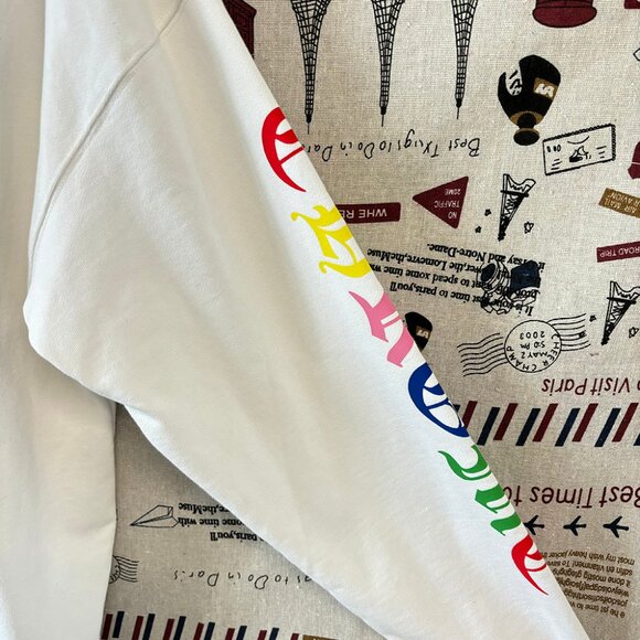 Chrome Hearts Cemetery Multi Color Cross Crewneck White - Picture 6 of 8